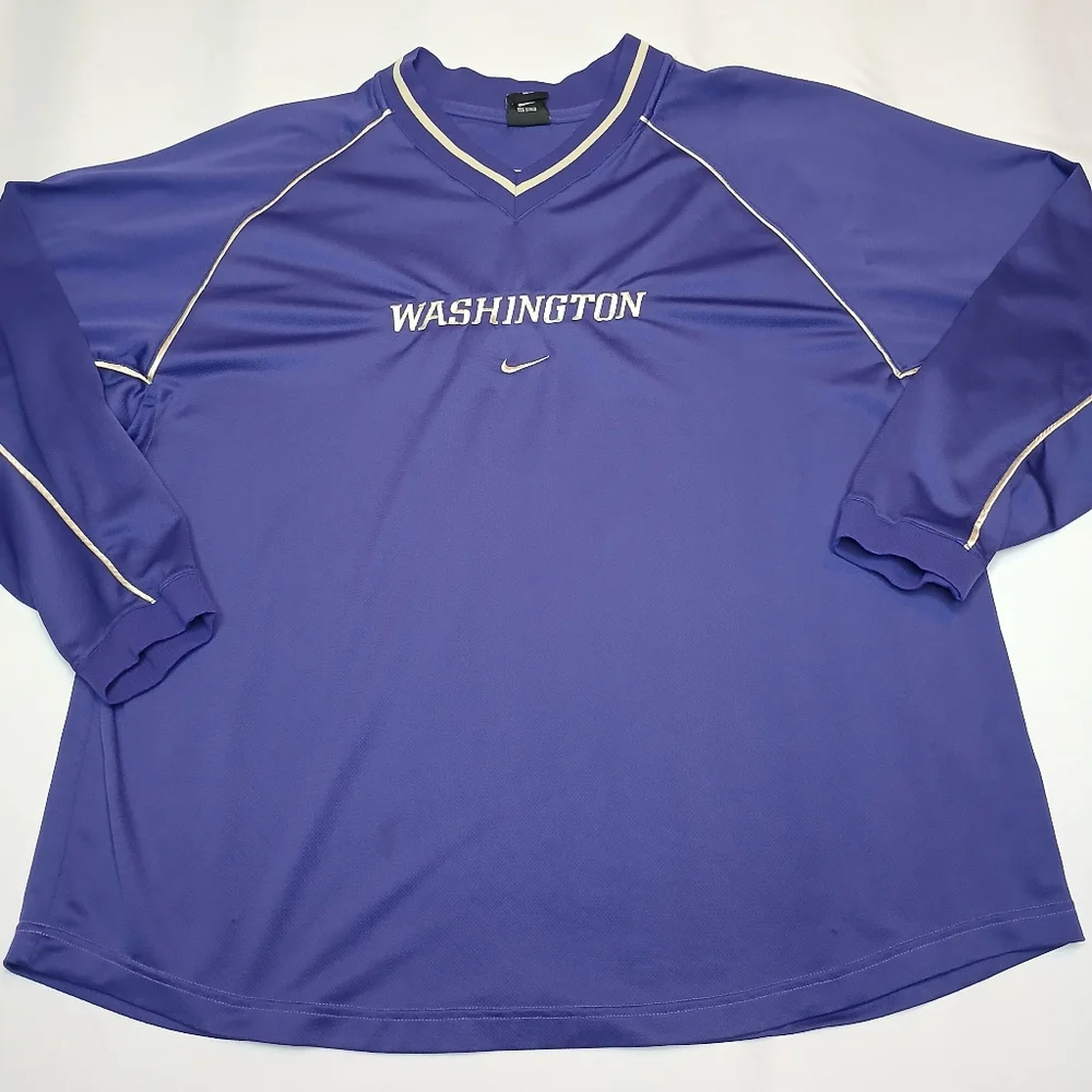 Vtg Made In USA Nike Team Center Swoosh U Of Washington Pullover Sweatshirt XXL - Picture 2 of 10